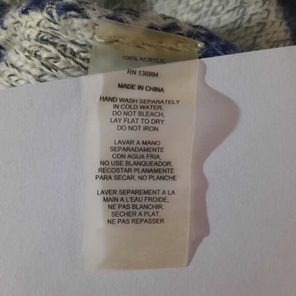 Sioni Womens Colorblock Wide Collar Gray Sweater WrapToggle Button Close Size XL - Picture 4 of 5